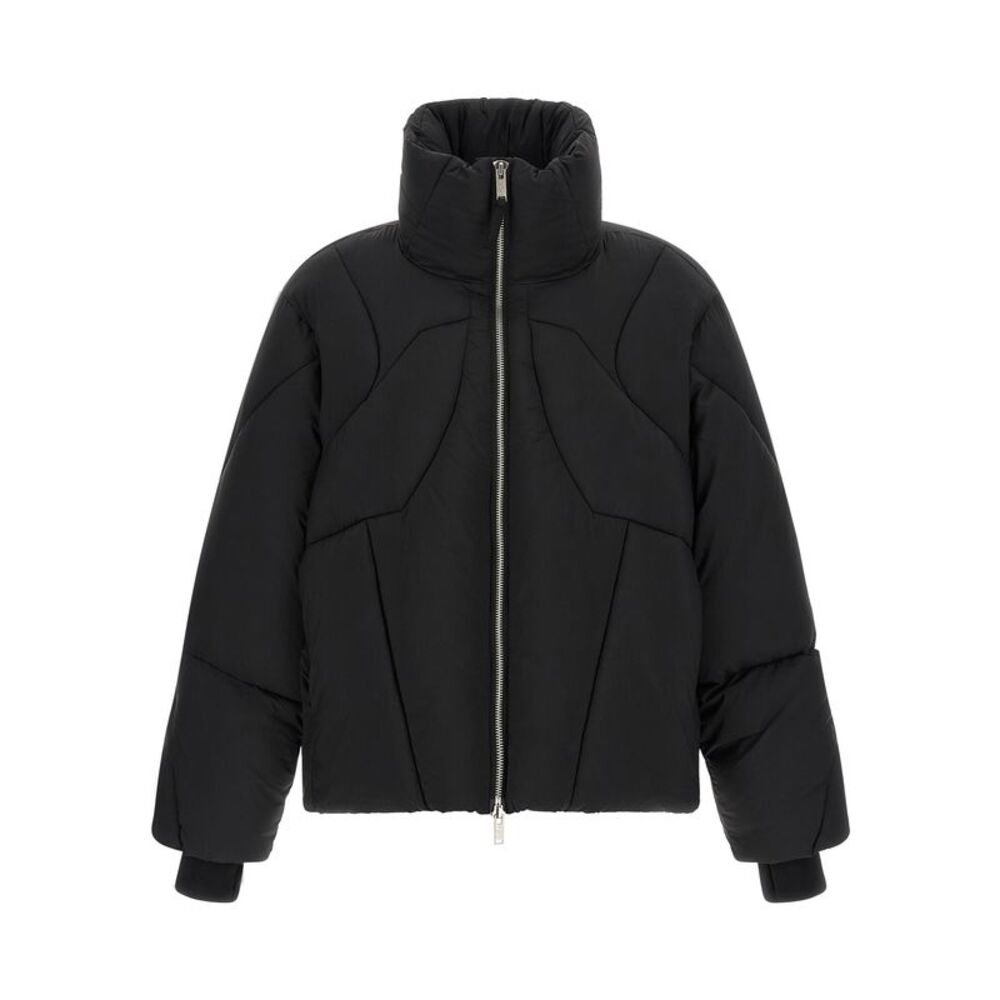 Thom Krom Black Nylon Full-Length Men's Jacket